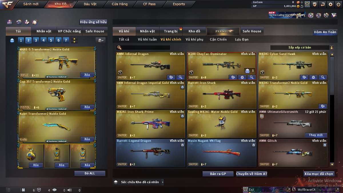 shop acc cf uy tin gia re